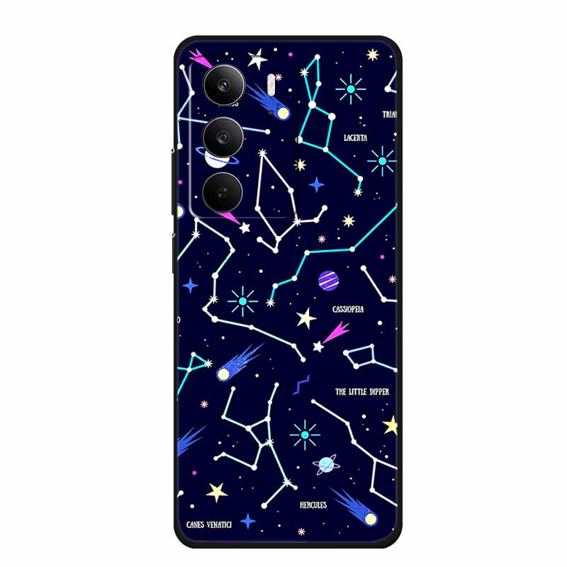 Для Realme Narzo 80 Lite 5G Чехол Narzo80 Lite Чехол Мультяшный Кот ТПУ Черный Силикон Мягкий Чехол для Телефона Для Realme Narzo 80Lite Funda