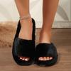 Fashion Fashion Home Shoes Women Flats Cross Straps Slippers 2025 Slides Women Casual Home Shoes Women Flat Plush Cross Straps Slippers