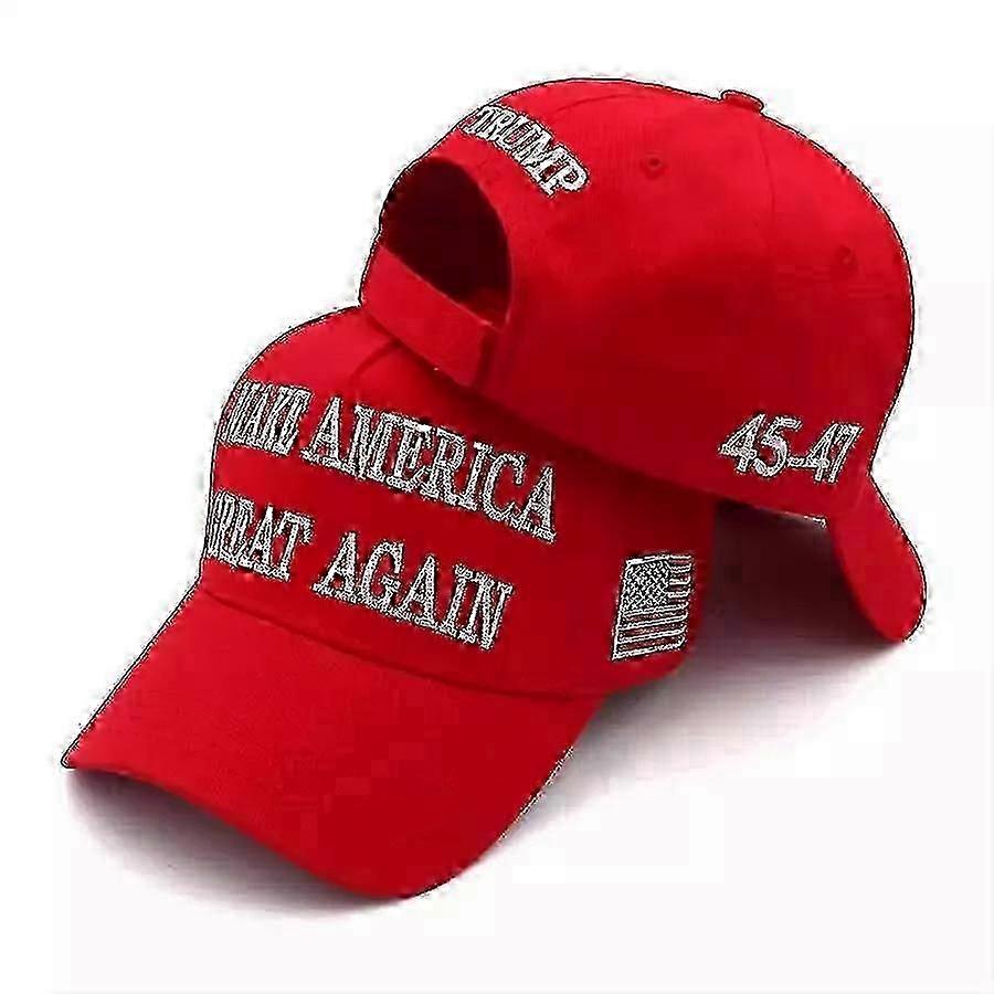 Donald Trump 45-47 MAGA Mesh Cap, Red
