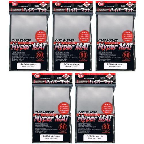 KMC Hyper Matte Clear Sleeves x 5 sets (5 packs/total 400 sheets)