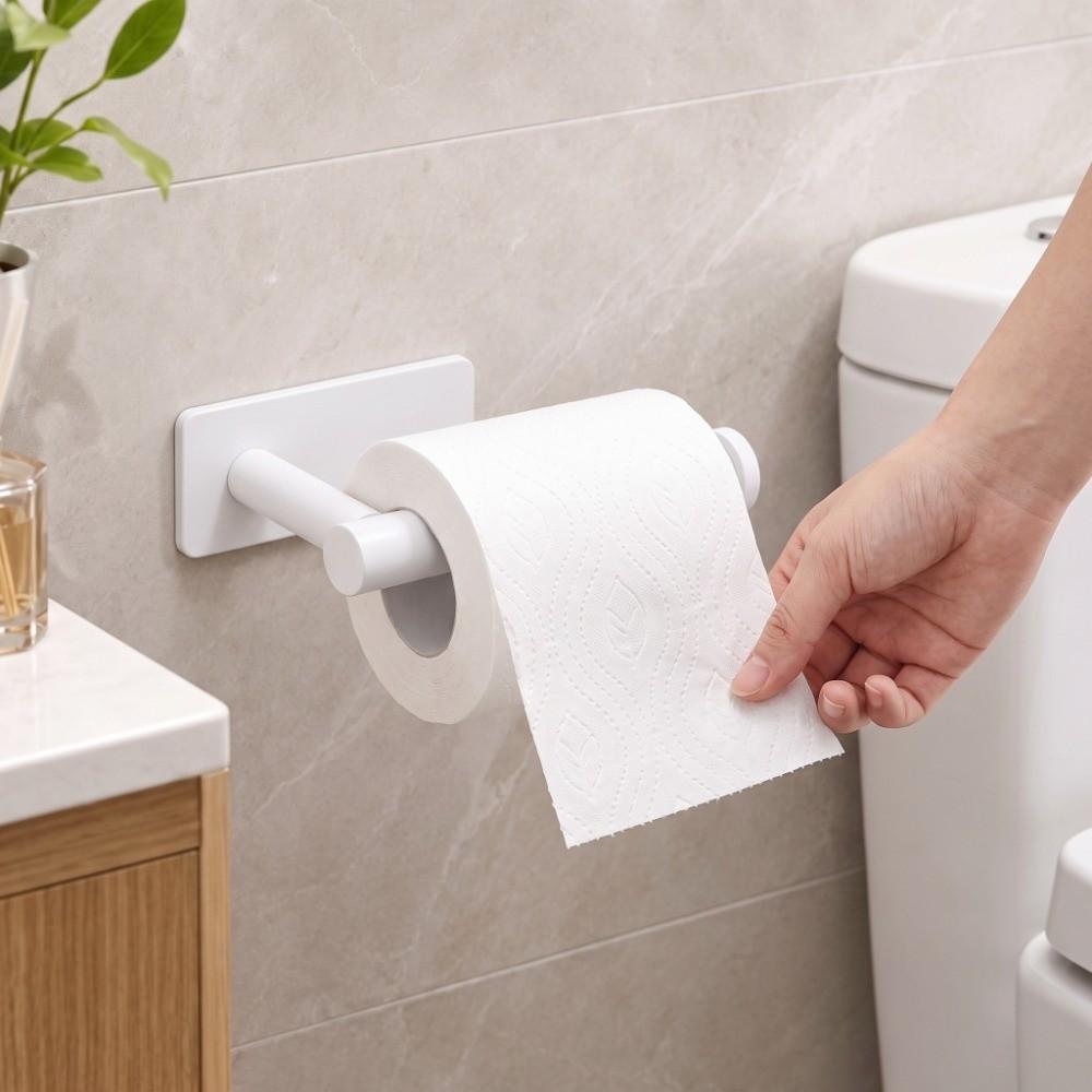 Self Adhesive Toilet Paper Holder Waterproof Roll Paper Organizer Paper Towel Holder Kitchen