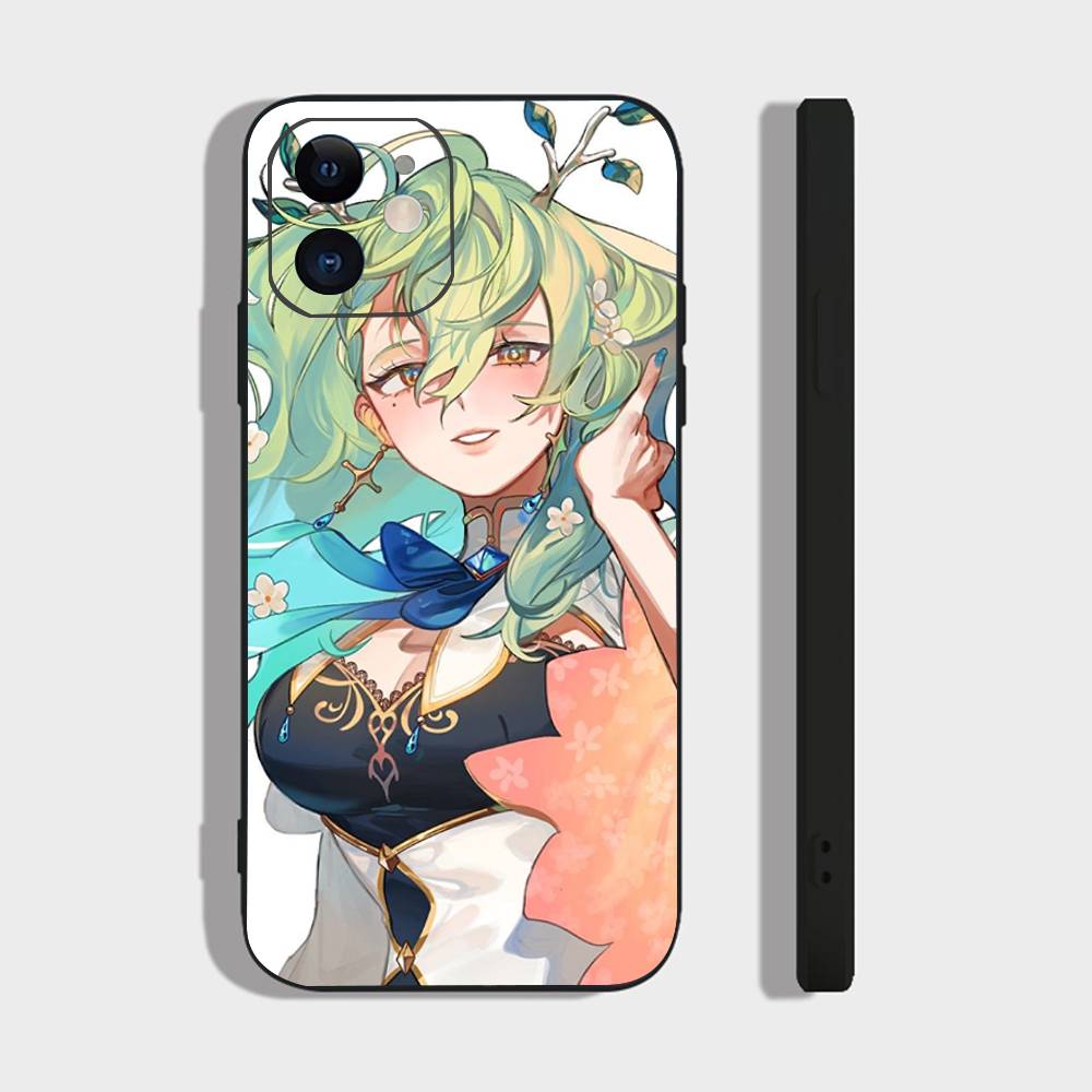 Animation H-Hololive Fauna Phone Case For IPhone 17 Air 16 15 14 13 Pro Max 11 12 Black Silicone Cover
