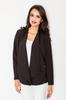Oversized Women' Jacket - Loose Women' Jacket Without Buttons, Black M435, Size