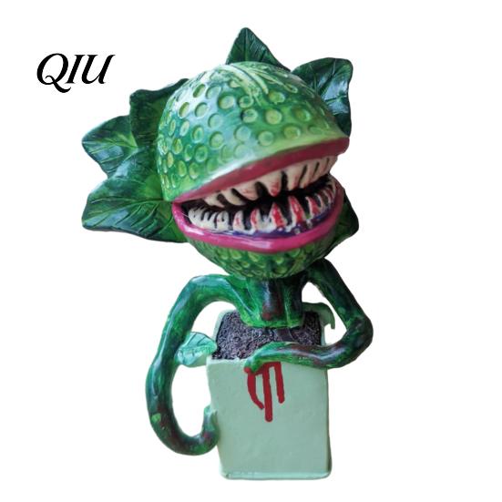 Outdoor Halloween Decoration Ornament, Realistic Horror Design Resin Figure, Scary Piranha Decor Fish Decoration, Sharp Teeth Prop