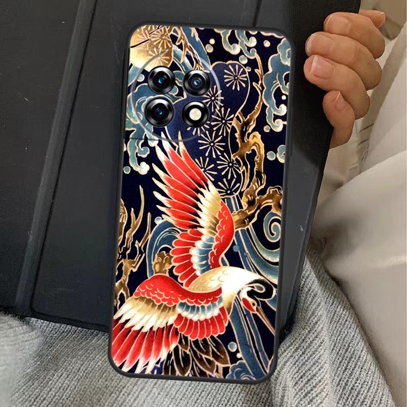Чехол Art Crane Waves для OnePlus Nord 5 CE 2 3 4 Lite N20 N30 OnePlus 15 13 12 11 10T 10R 12R 13R 13T