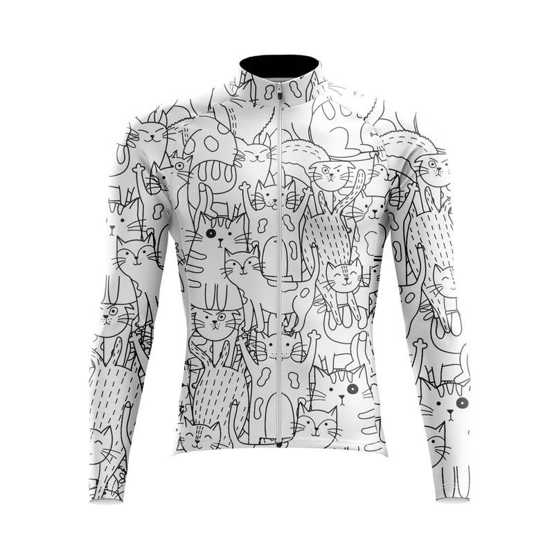 Mens Long Sleeve Cycling Jersey Breathable Quick Dry Road Bike Top Outdoor Riding