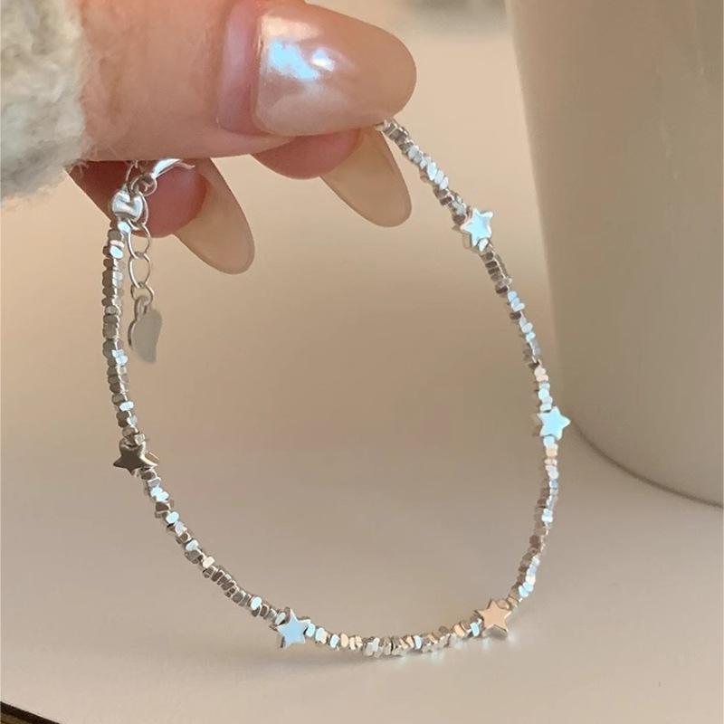 Non-Specification Broken Silver Star Bracelet Feels Small And Fresh, Bracelet Light Luxury Female Hand Jewelry For Girlfriends
