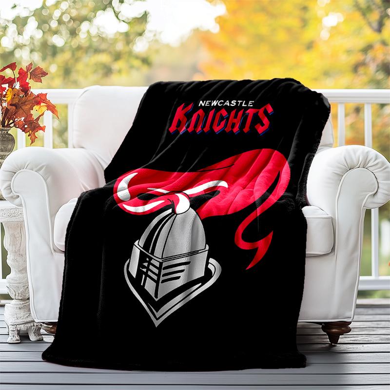 Knights Flannel Blanket Soft All-Season Throw, Design for Camping, Car Travel, Hiking Sofa, Bed, Office Perfect Gift for Parties