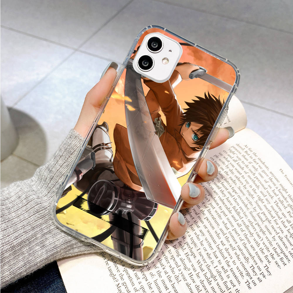 Чехол для Samsung A04 A14 A23 A34 A54 M23 M33 M52 M53 Realme 10 9 C30S C35 C55 VIVO Y02S Y21 Y51 X80 Pro Прозрачный чехол WI54 Аниме Атака титанов