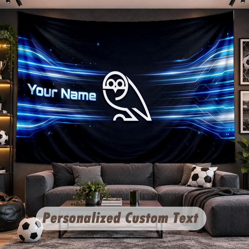 Wall Hanging Tapestry Custom NameSheffield Wednesday FC Pattern Personalized Printed Fabric Wall Decor