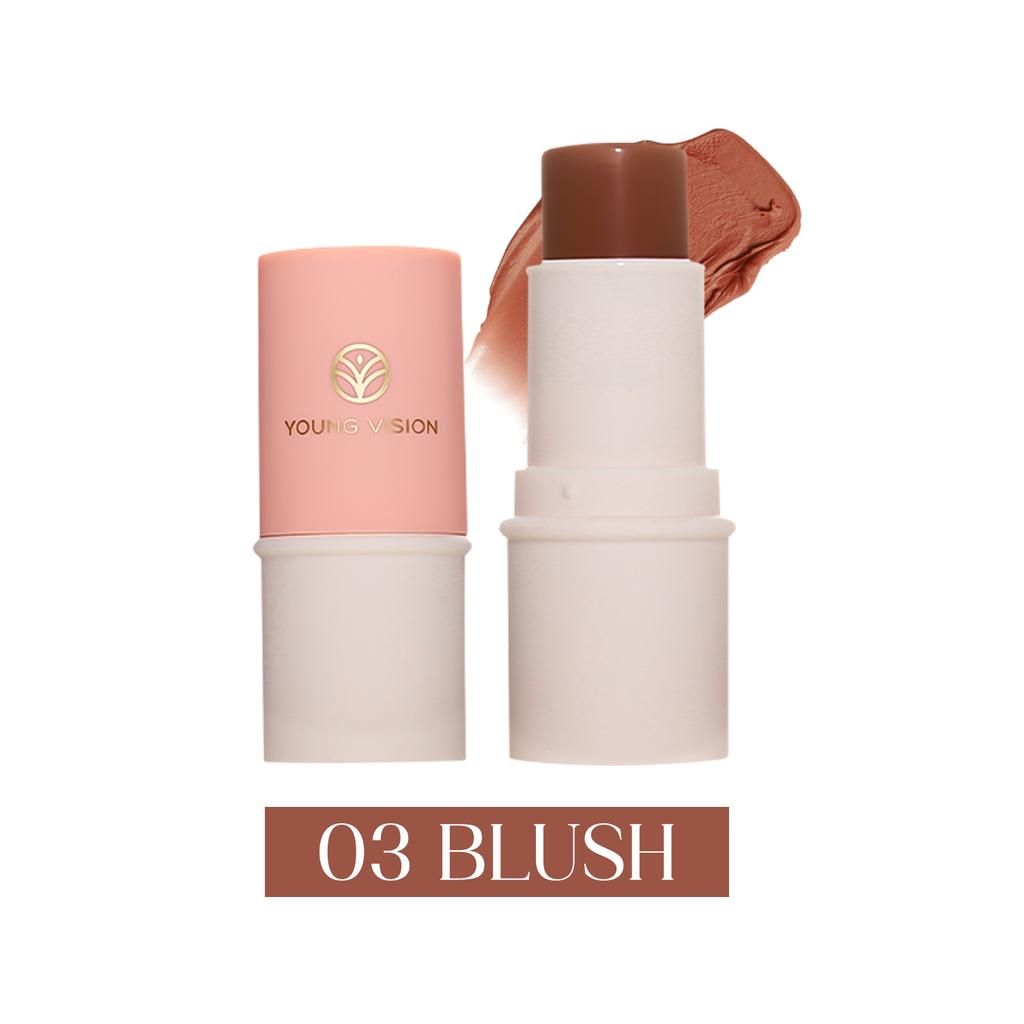 YOUNG VISION Single Blush Highlight Stick Multi-Functional Lazy Stick Solid Lipstick Rouge