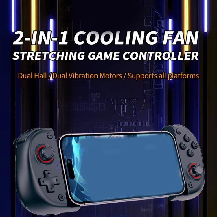 X3 Telescopic Hall Effect Gamepad for Nintendo Switch/Android/PC Wireless Controller with Cooling Fan Mobile Gaming Controller