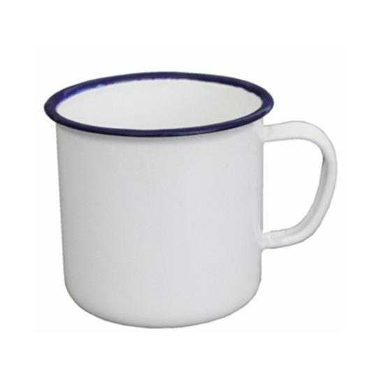 Retro Style Multi-use Water Mug Enamel Practical Non-sliding Base Drink Mug for Home