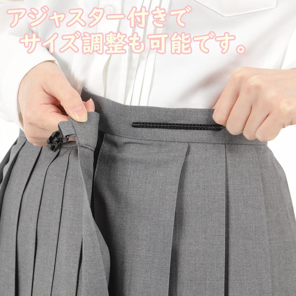 Школьница Плиссированная Машина Школьницы e210 Серый [Eiza] Юбка, Плиссированная, Униформа, Юбка, Однотонная, Складки, (М, 48см)