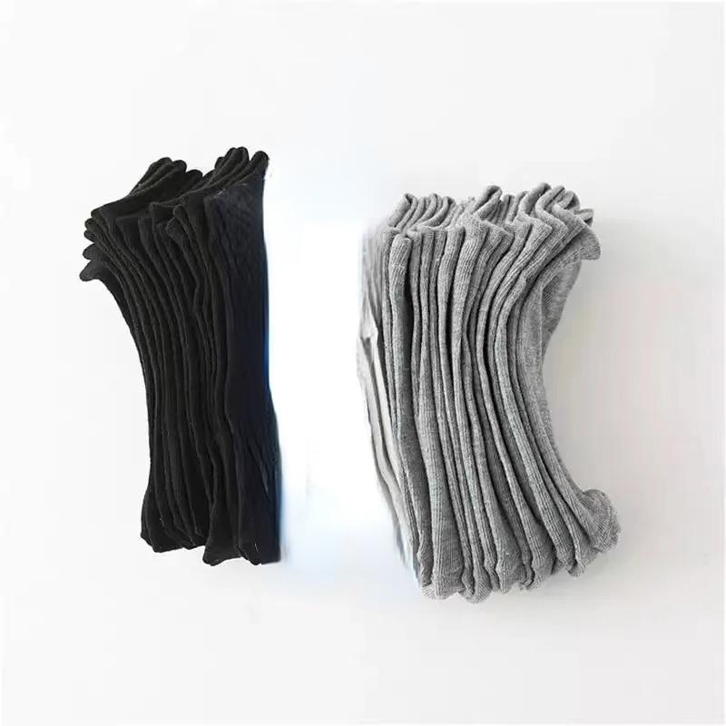 10 пар мужских и женских носков, легкие и дышащие, мягкие носки из полиэстера и хлопка, повседневные деловые носки-лодочки длиной до щиколотки