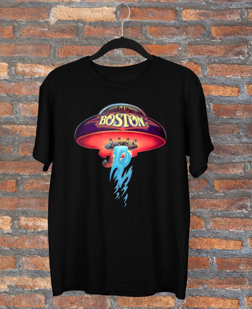 Футболка мужская Boston band Tour Черная Хлопковая Футболка Все Размеры от S до 5XL 1T108 Унисекс Футболка