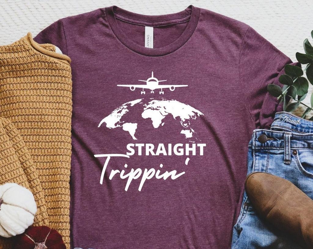 Straight Trippin Shirt, Vacation Shirt, Road Trip Shirt, Summer Trip T-Shirt, Adventure Shirt, Traveler Gift Tee, Journey Shirt, Holiday Tee