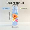 1PC Plumeria Flower Starfish Art 750ml Color Plastic Sports Water Bottle Leakproof Flip Straw Lid Suitable for Sports Office Home Use