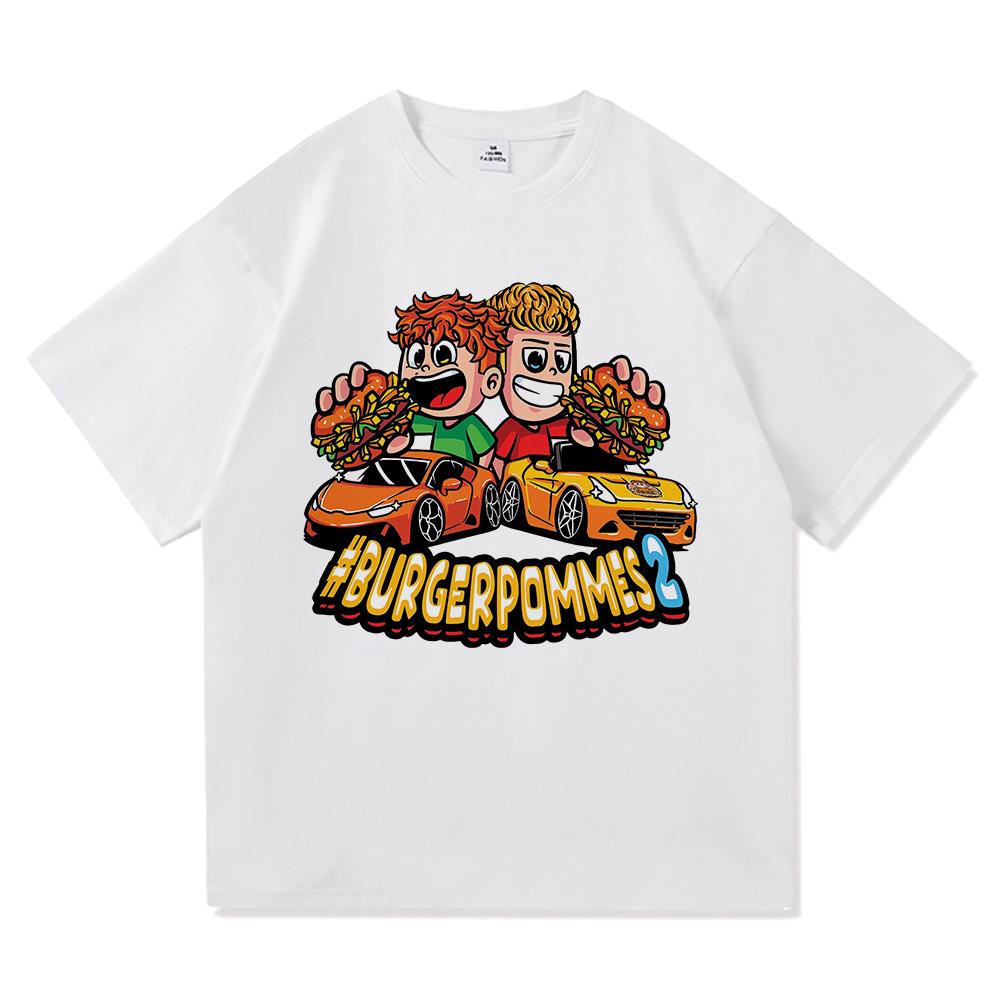 Burgerpommes 2 футболка модная мужская Harajuku эстетическая милая футболка Icrimax унисекс высокое качество мультфильм повседневные хлопковые футболки рубашки