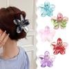 Transparent Large Flower Hair Clip Simple Ponytail Hairpin Headdress Flower Shape Claw Clips  Women