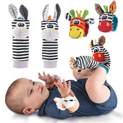 Детские погремушки, носки, игрушки на запястье, высококонтрастные детские игрушки, черно-белые детские игрушки, развивающие мозг, детские игрушки, подарки на вечеринку для новорожденных мальчиков и девочек