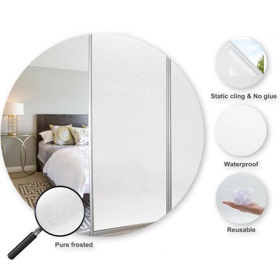 1 рулон, пленка для конфиденциальности на окнах, блокирующая УФ-излучение, самоклеящаяся солнцезащитная пленка, наклейка, стеклянная дверь, окно, матовая пленка, комплект для ванной комнаты, спальни, гостиной, офиса