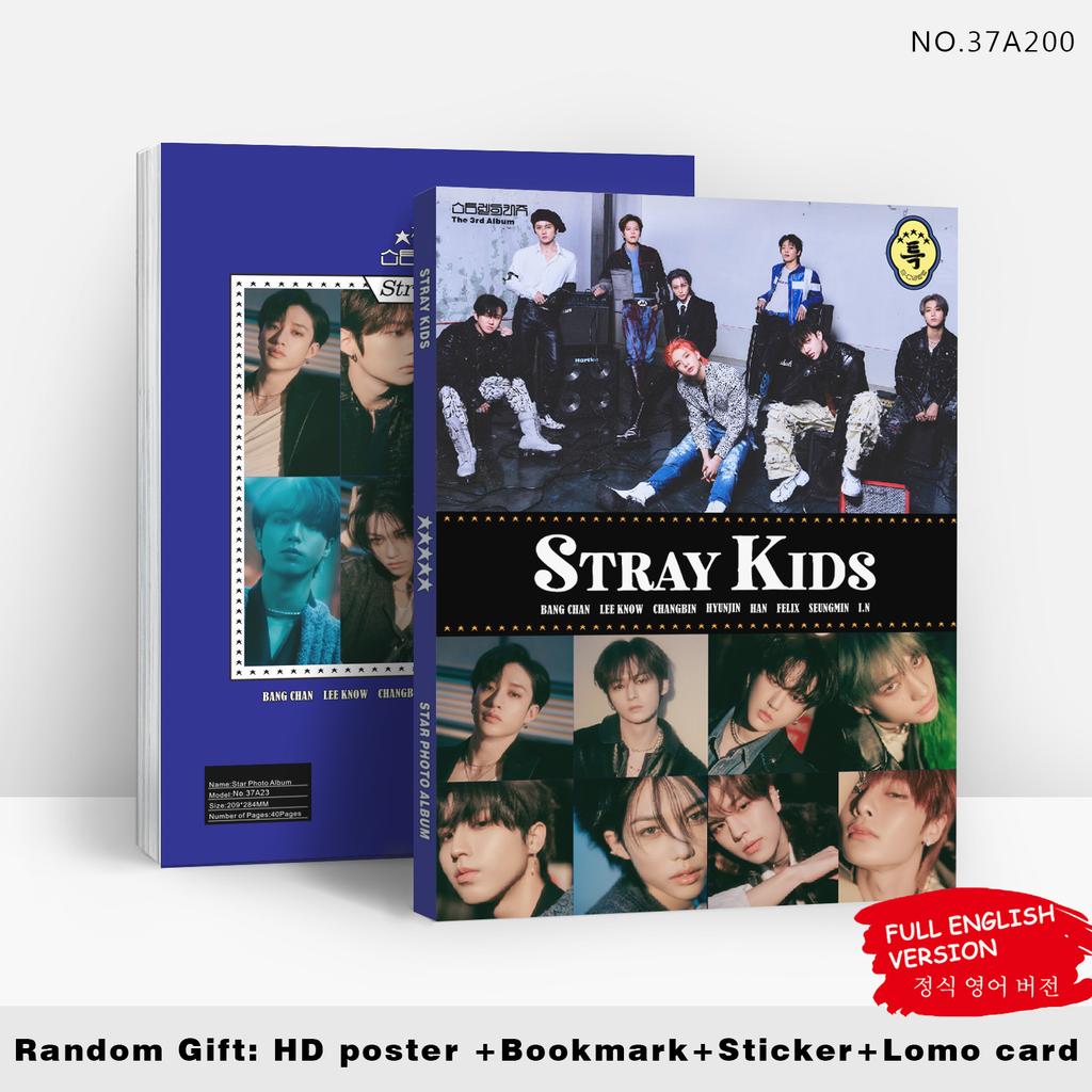 Страницы Stray Kids Горячий Фотоальбом Karma Do It Version Фотоальбом С Ломо-Карточками Закладка Открытка Наклейка Постер Для Поклонников Подарок 80 Детский