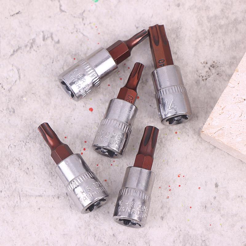 5 шт. Насадки-биты Torx 1/4 дюйма, Инструменты с головкой под торцевой ключ T15 T20 T25 T30 T40, Адаптер для торцевого ключа, Ручные инструменты