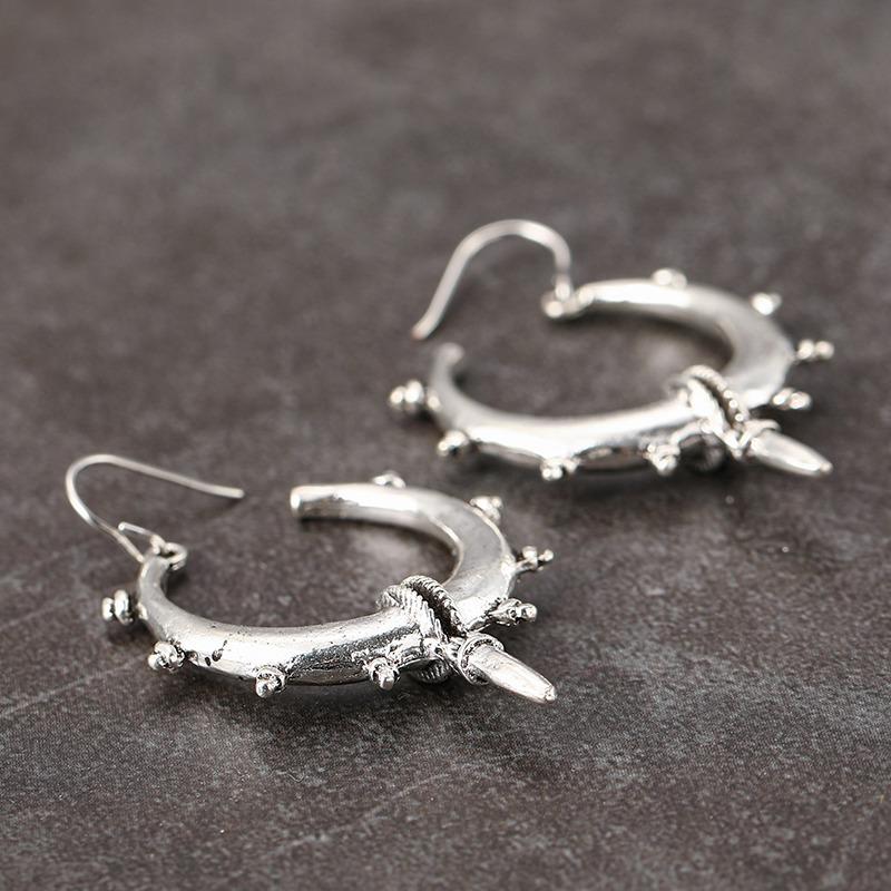 Новые готические модные серьги с круглыми бусинами, серьги в панк-стиле, хип-хоп, острые конусы, мужские и женские серьги, аксессуары для фестивалей и вечеринок