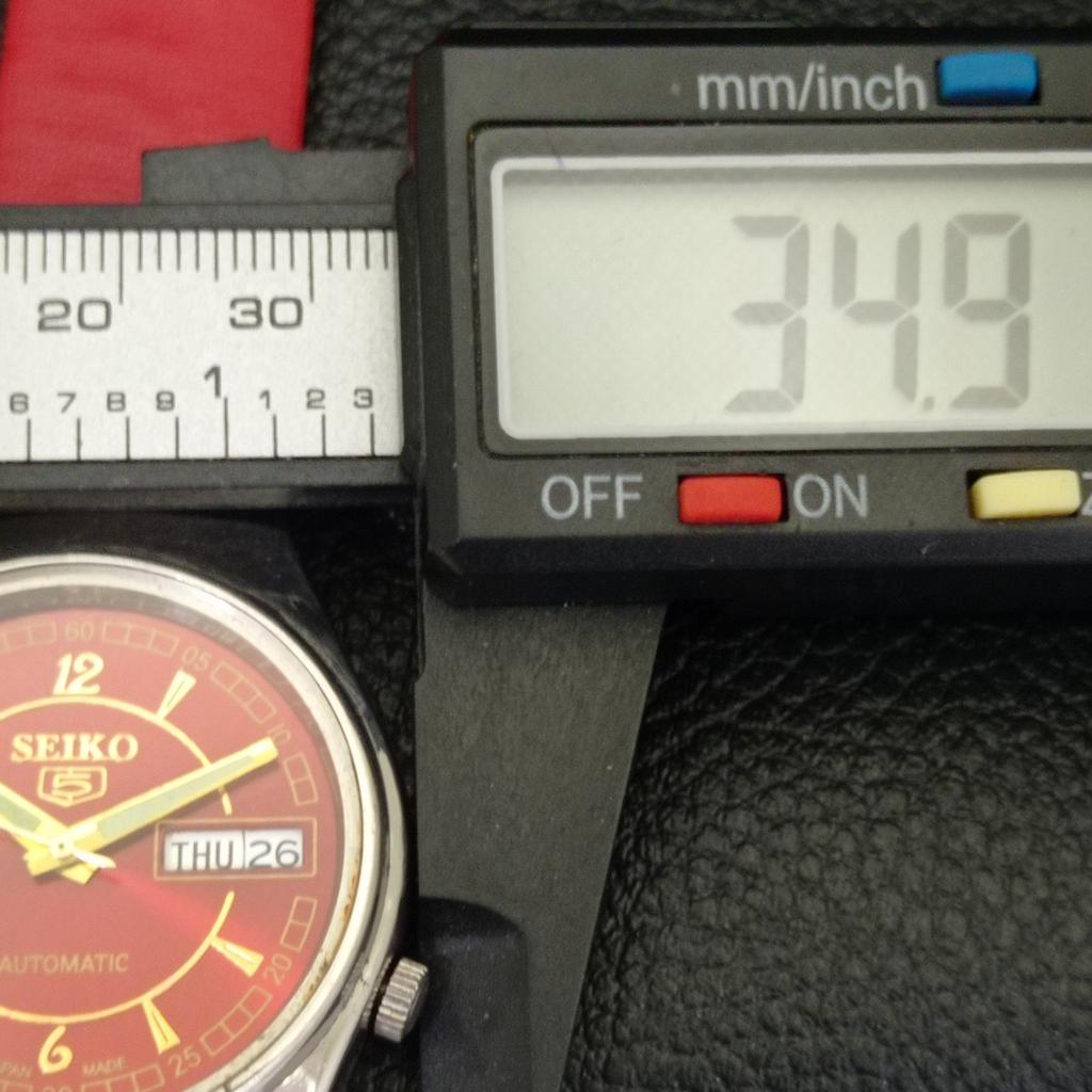 Б/У винтажные мужские часы SEIKO 5 AUTOMATIC 7S26A из Японии с красным циферблатом a435008-2 R122-a435008