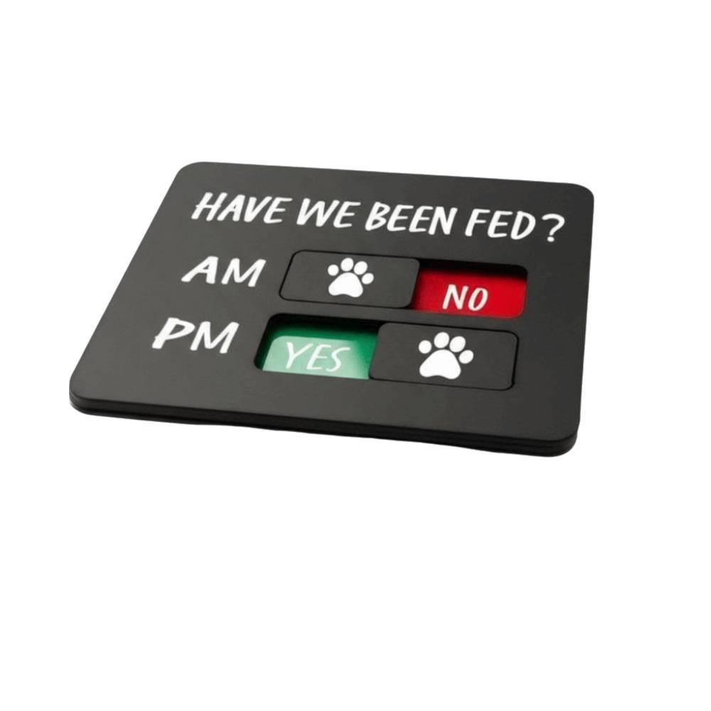 Slider Sign Pet Feeding Reminder Wooden Pill Reminder Kitchen Organization