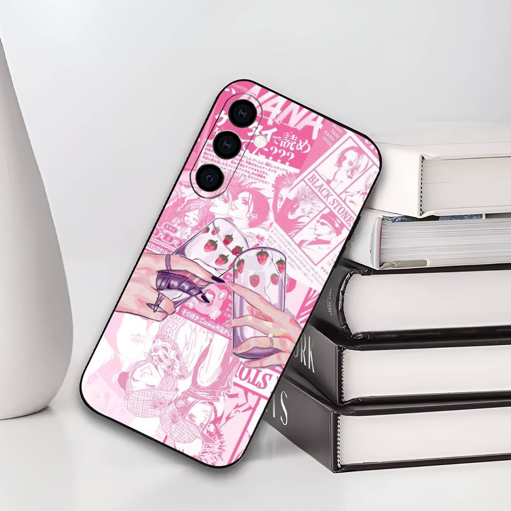 Аниме N-NANA Чехол для телефона Samsung Galaxy A73,A72,A71,A70,A53,A52,A51,Другие Мягкий черный чехол