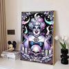 Disney 5D DIY Diamond Painting Ursula Dark Neon Tarot Style Illustration Full Round Diamond Mosaic Cartoon Dog Embroidery Art Painting Home Decor
