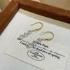 Серьги-подвески из стерлингового серебра 925 пробы, Позолоченные 18K круглые серьги-подвески с кубическим цирконием, Гипоаллергенные ювелирные изделия из серебра S925, Подарок для женщин