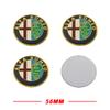 OUVKF1 4Pcs For Alfa Romeo Giulietta 147 Giulia Spider GT MiTo Stelvio 159 TZ3 Car Wheel Center Hub Caps Sticker Badge Tire Rim Covers