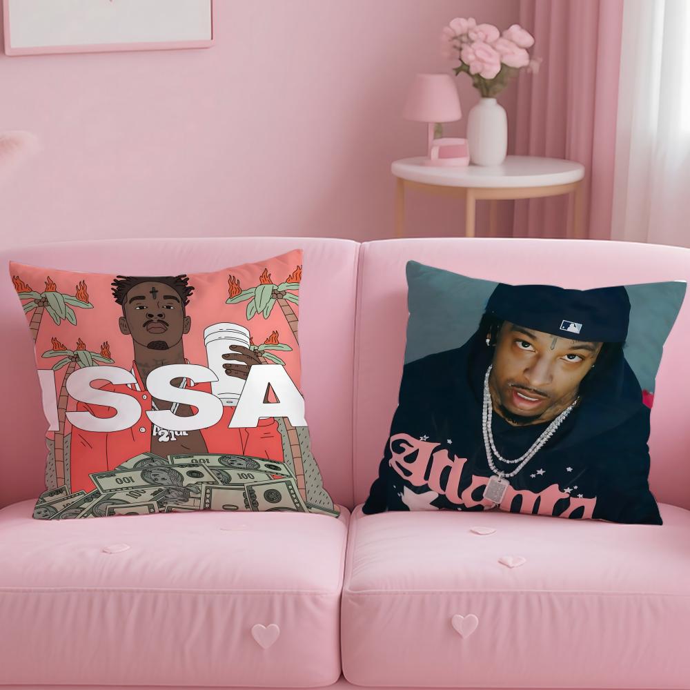 Популярный рэпер 21 Savage Наволочка Мягкая Легко стираемая Подушка Универсальная для Дивана Кровати Путешествий и Офиса