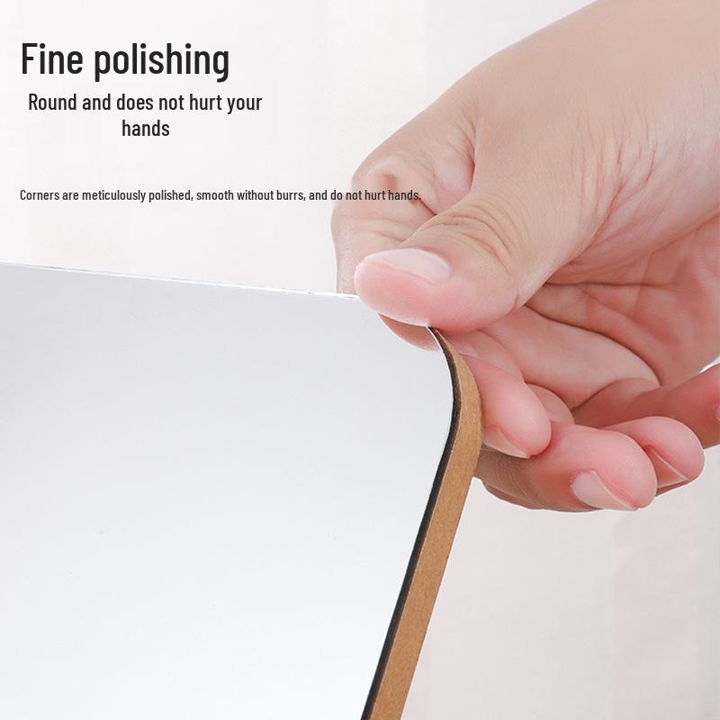 Portable Wooden Desktop Makeup Mirror – High-Definition, Rotating Vanity Mirror for Dorms and Students