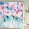3D Печать Цветы Шторки для душа Занавеска для ванной Водонепроницаемая с крючками Полиэстеровая ткань 180x240см Ванная Комната Домашний декор Экран