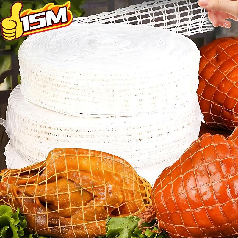 30/1M Рулонная сетка для мяса Эластичная сетка для ветчины и колбасы Упаковочная сетка для хот-догов Кухонные принадлежности Хлопковая сетка для мяса Инструменты для приготовления пищи