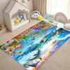 Underwater Fish School Printed Carpet Whale Dolphin Print Entrance Doormat Living Room Carpet Bedroom Non Slip Soft Floor Mat