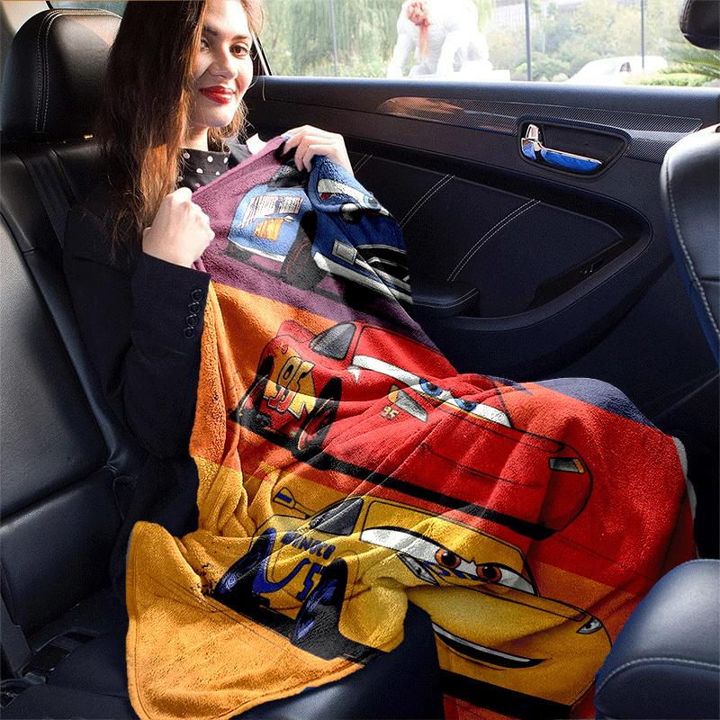 1pc Cars Printing Blanket - Soft, All-Season Throw for Office Blanket, | Personalized Gift with Adorable Cartoon Design