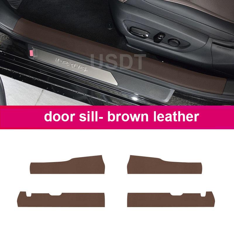 Для Lexus ES 2024 2025 2022 2021 2020 2018 кожаная наклейка из углеродного волокна на дверной противоударный чехол защитный коврик наклейка на порог двери
