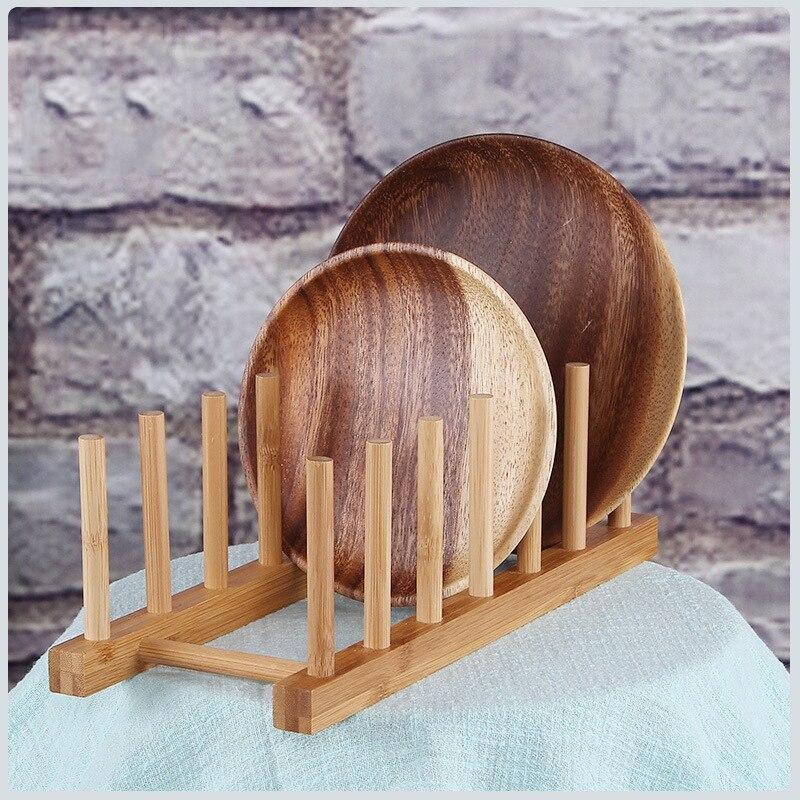 3/6 Layer Bamboo Dish Rack Kitchen Organizer Drying Rack Drainer Organizer Holder Kitchen Essentials Organizer Dish Drainer Shelf