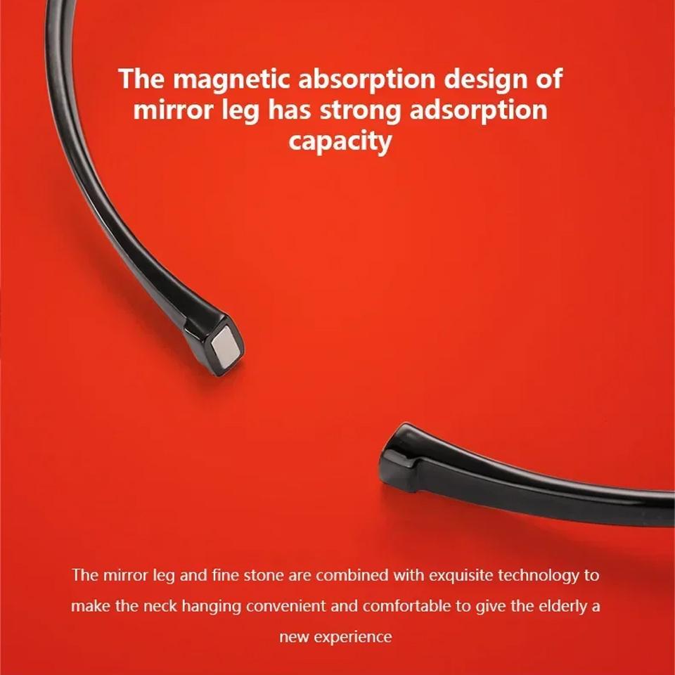 NONOR Diopter Magnifying Reading Glasses Women Men Hanging Neck Presbyopic Magnet Eyeglasses