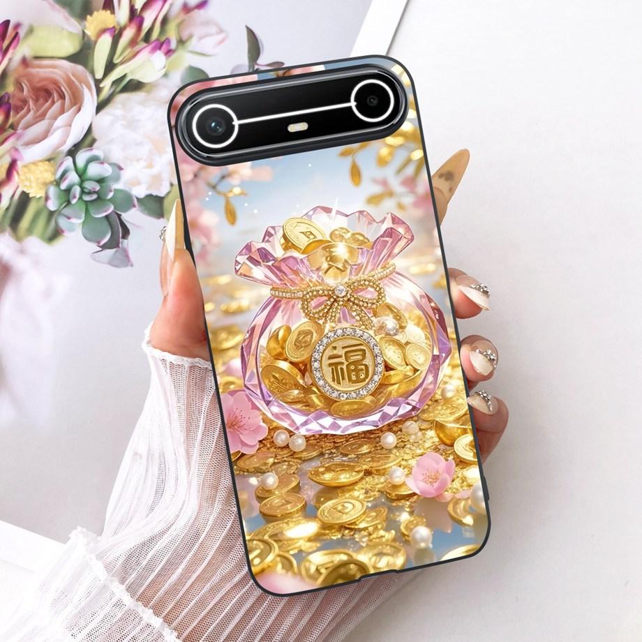 Chinese Dragon Loong Pattern Cute Cartoon Phoen Case For Tecno Pova Slim KM9 PovaSlim 2025Funda Soft Silicone Matte Bumper Cover