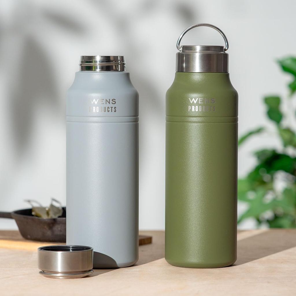 Atlas 700ml Vacuum Insulated Stainless Steel Water Bottle, ColdHot Water Insulation, Lightweight, Direct Drinking, Easy To Clean, Outdoor Use, WENS,