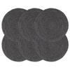 VidaXL Doilies 6 Pcs Dark Grey Plain 38 Cm Round Jute