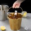 Stainless Steel Ice Bucket, with Handle Portable Beverage Tub, Mirror Polished Durable Ice Tub, for Bars Parties KTV Beverage Cooler