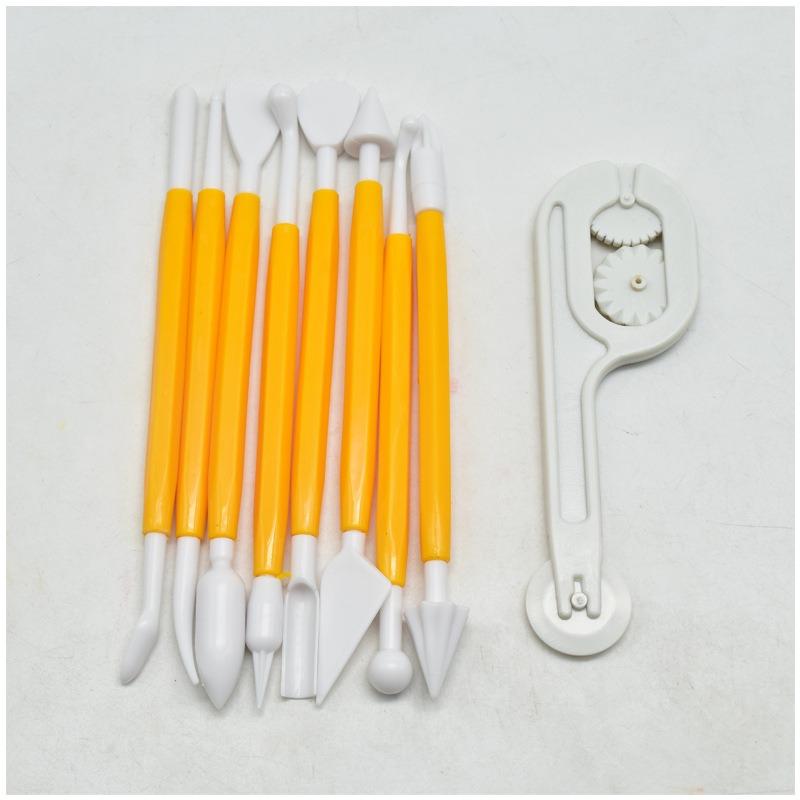 Набор кухонных инструментов для выпечки, 11 шт./набор, Форма для мастики, торта, печенья, Модель скалки