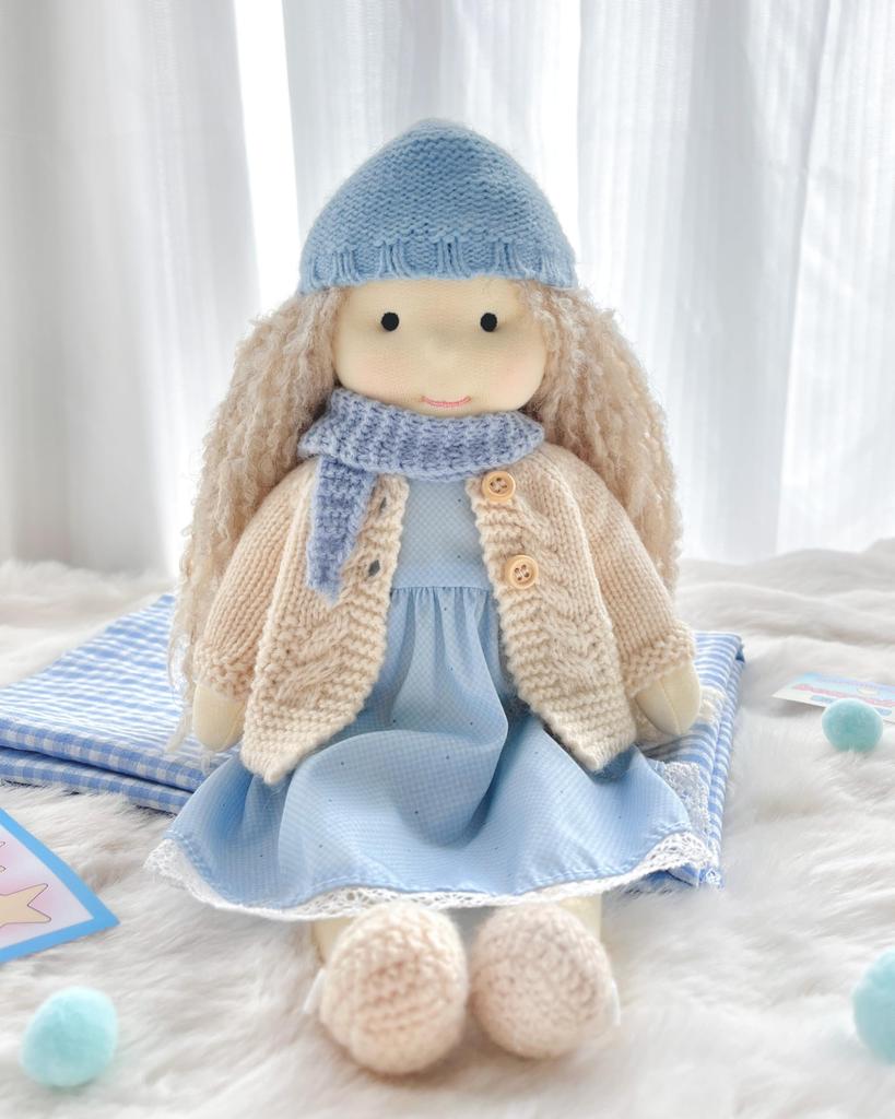 Кукла Вальдорф БлиссфулПикси Ручная работа Кукла Лаура 30см Мягкая Девочка Милая Мягкая Игрушка Лучшая Кукла для Детей -